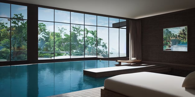 luxury-pool-villa-spectacular-contemporary-design-digital-art-real-estate-home-house-property-generative-ai-illustration
