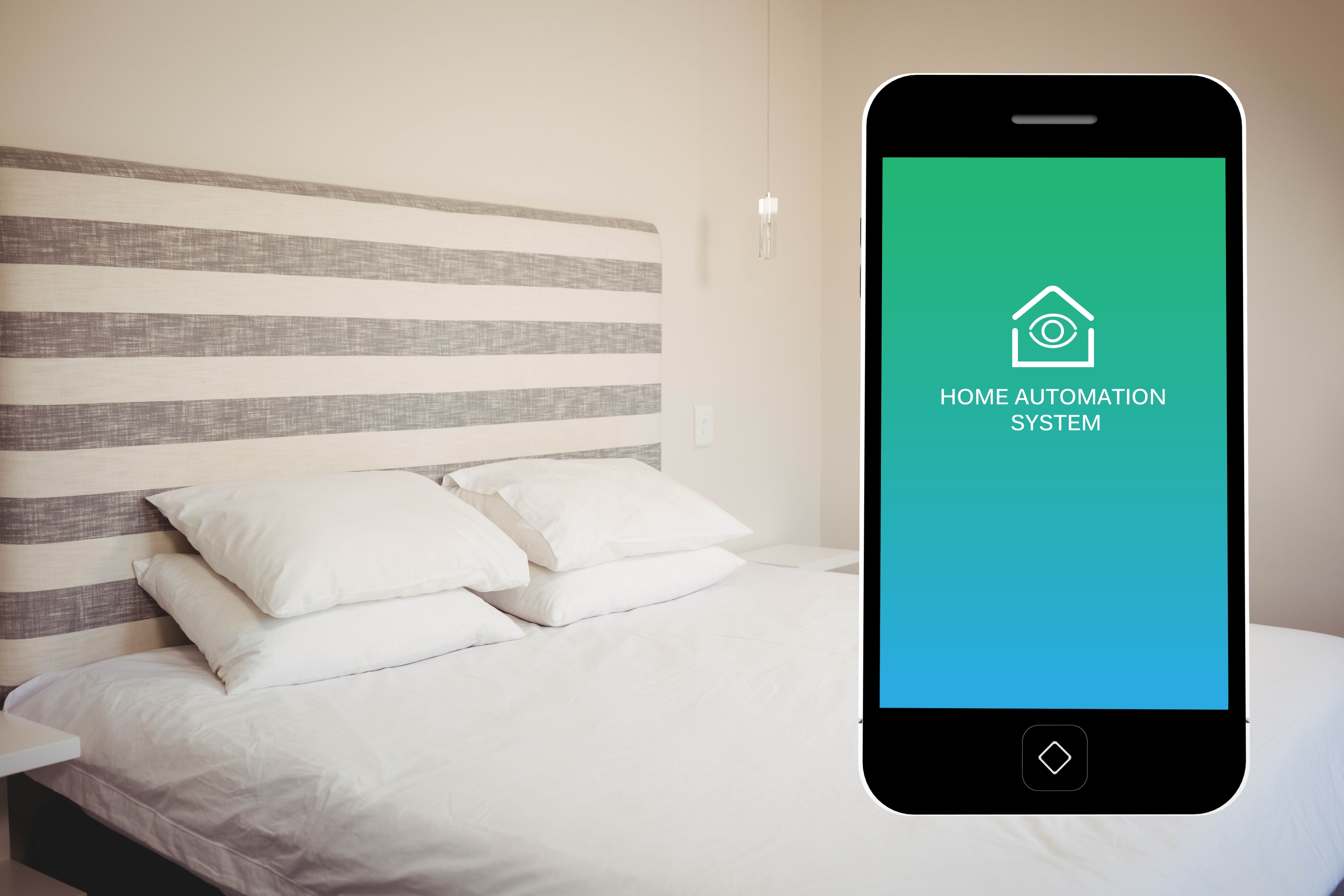 smartphone-with-bedroom-background